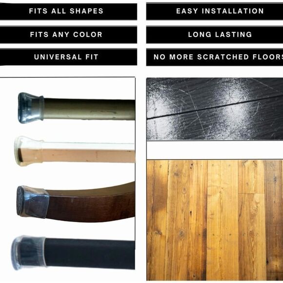 🤯5/$20🤯 32 Pcs Transparent Silicon Rubber Furniture Leg Protectors - Picture 4 of 5